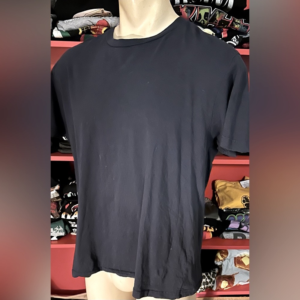 MAKE MARKET Navy Blue Short Sleeve Crew Neck Shirt X Size : XL